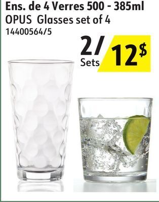 Sushi Shop Opus glasses set of 4 offer