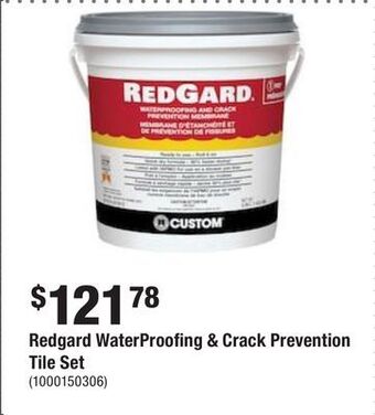 Home Depot Redgard waterproofing & crack prevention tile set offer