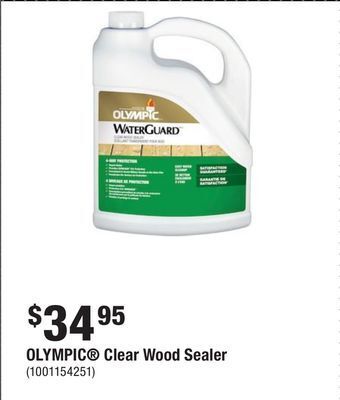 Home Depot Olympic® clear wood sealer offer