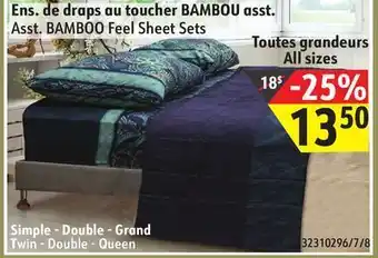 Sushi Shop Asst. bamboo feel sheet sets offer