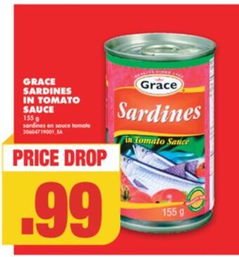 No Frills Grace sardines in tomato sauce, 155 g offer