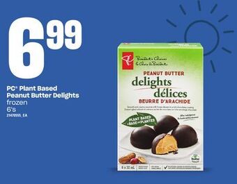 Loblaws Pc plant based peanut butter delights, 6's offer
