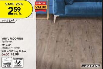 Lowe's Ezplank vinyl flooring 7.1 x 48 offer