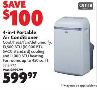 Home Hardware 4-in-1 portable air conditioner offer