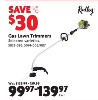 Home Hardware Gas lawn trimmers offer