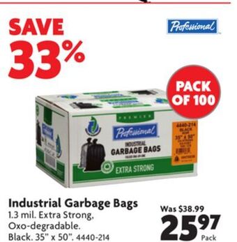 Home Hardware Industrial garbage bags offer