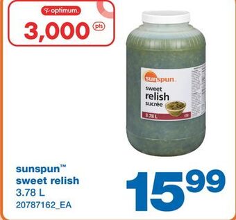 Wholesale Club Sunspun™ sweet relish, 3.78 l offer