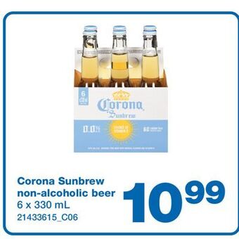 Wholesale Club Corona sunbrew non-alcoholic beer, 6 x 330 ml offer