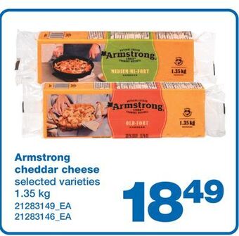 Wholesale Club Armstrong cheddar cheese, 1.35 kg offer