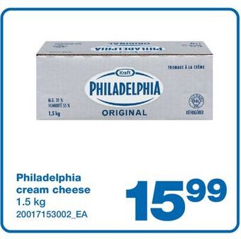 Wholesale Club Philadelphia cream cheese, 1.5 kg offer