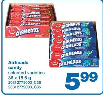 Wholesale Club Airheads candy, 36 x 15.6 g offer