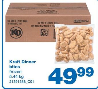 Wholesale Club Kraft dinner bites, 5.44 kg offer