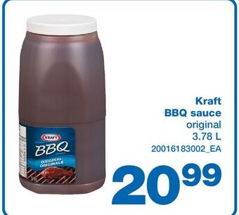 Wholesale Club Kraft bbq sauce, 3.78 l offer