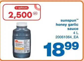 Wholesale Club Sunspun™ honey garlic sauce, 4 l offer