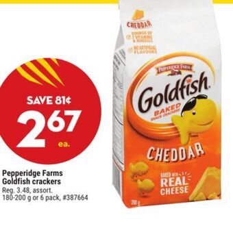 Giant Tiger Pepperidge farms goldfish crackers offer