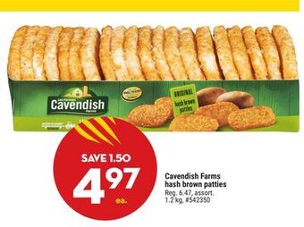 Giant Tiger Cavendish farms hash brown patties offer