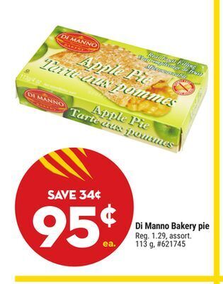 Giant Tiger Di manno bakery pie offer