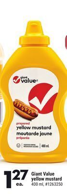 Giant Tiger Giant value yellow mustard offer