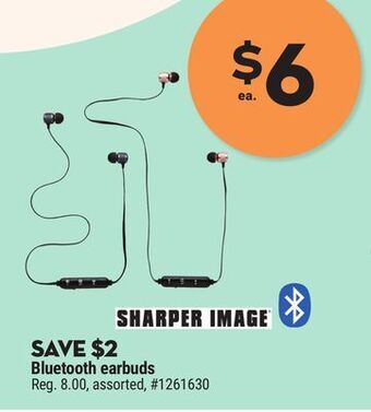 Giant Tiger Sharper image bluetooth earbuds offer