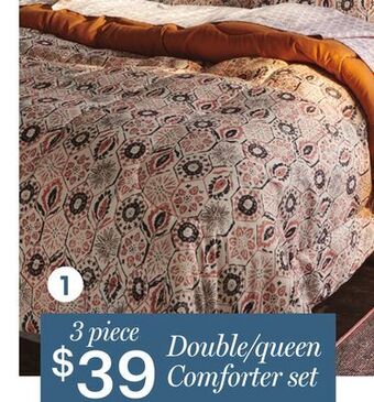 Giant Tiger Double/queen comforter set offer