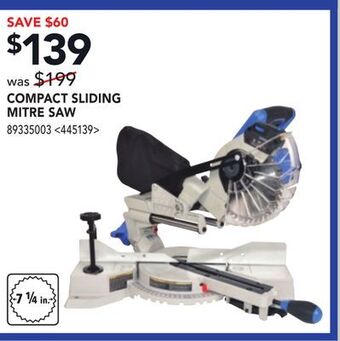 RONA Kobalt compact sliding mitre saw offer
