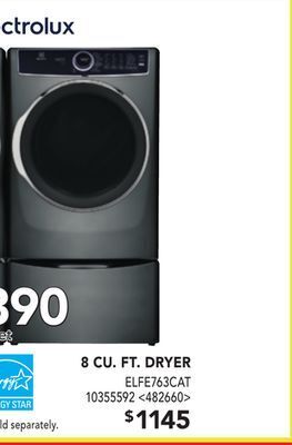 RONA Electrolux 8 cu. ft. dryer offer