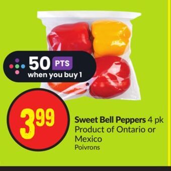 Chalo FreshCo Sweet bell peppers 4 pk product of ontario or mexico offer
