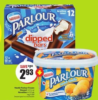 Chalo FreshCo Nestlé parlour frozen dessert 1.5 l or novelties 6-12 pk offer
