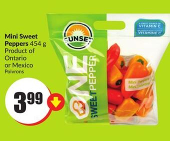 Chalo FreshCo Mini sweet peppers 454 g product of ontario or mexico offer