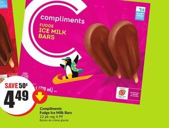 Chalo FreshCo Compliments fudge ice milk bars 12 pk offer