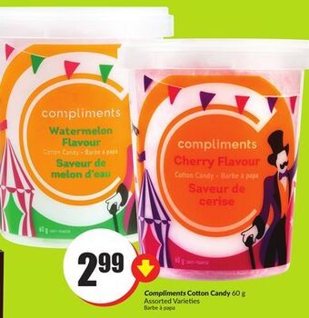 Chalo FreshCo Compliments cotton candy 60 g assorted varieties offer