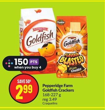 Chalo FreshCo Pepperidge farm goldfish crackers 168-227 g offer
