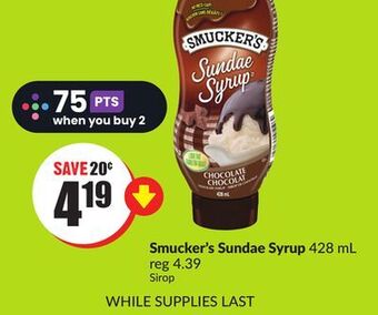 Chalo FreshCo Smucker's sundae syrup 428 ml offer
