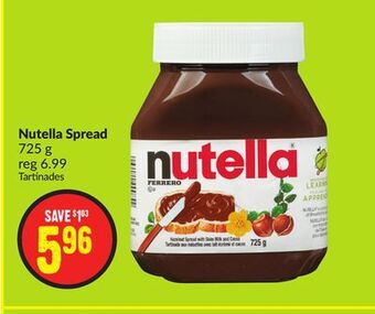 FreshCo Nutella spread 725 g offer