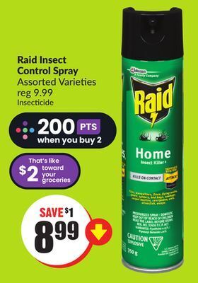 FreshCo Raid insect control spray assorted varieties offer