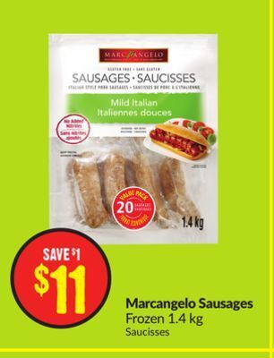 FreshCo Marcangelo sausages frozen 1.4 kg offer
