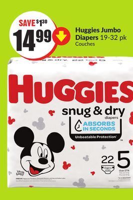 FreshCo Huggies jumbo diapers 19.32 pk offer
