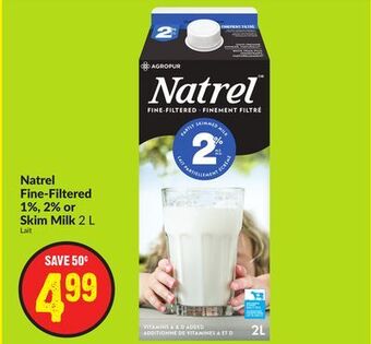 FreshCo Natrel fine-filtered 1%, 2% or skim milk 2l offer