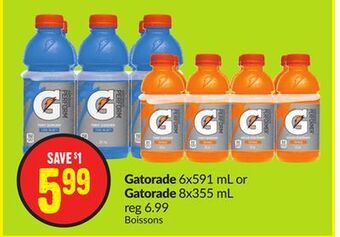 FreshCo Gatorade 6x591 ml or gatorade 8x355 ml offer