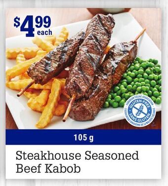 M & M Food Market Steakhouse seasoned beef kabob offer