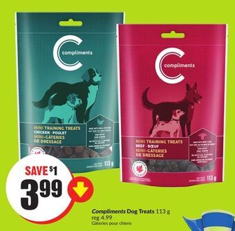 FreshCo Compliments dog treats 113 g offer