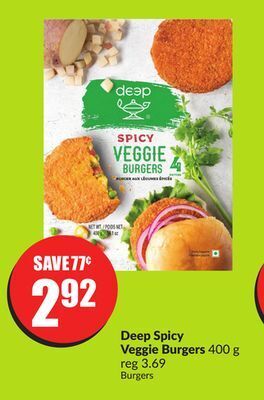 FreshCo Deep spicy veggie burgers 400 g offer