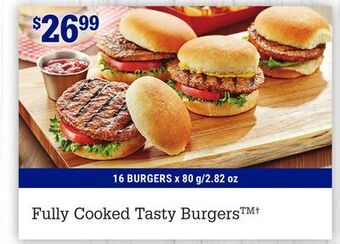M & M Food Market Fully cooked tasty burgers™† offer