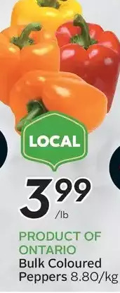 Sobeys Bulk coloured peppers offer