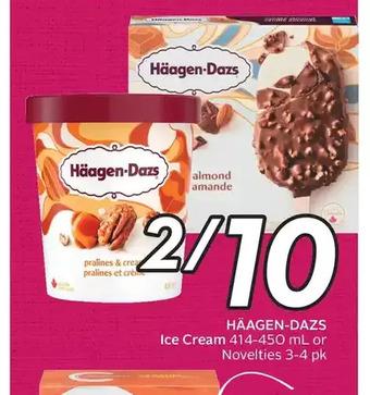 Sobeys Häagen-dazs ice cream or novelties offer