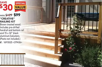 Lowe's Creative railing kit offer