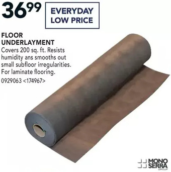 Lowe's Mono serra floor underlayment offer