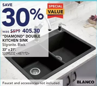 Lowe's Blanco diamond double kitchen sink offer