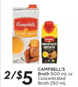 Sobeys Campbell's broth or concentrated broth offer