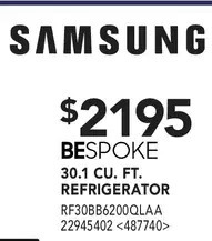 Lowe's Samsung 30.1 cu. ft. refrigerator offer